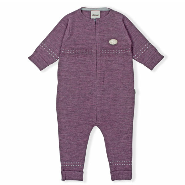 Lillelam_Sparledress tynn_plomme - Babysuit thin_plum