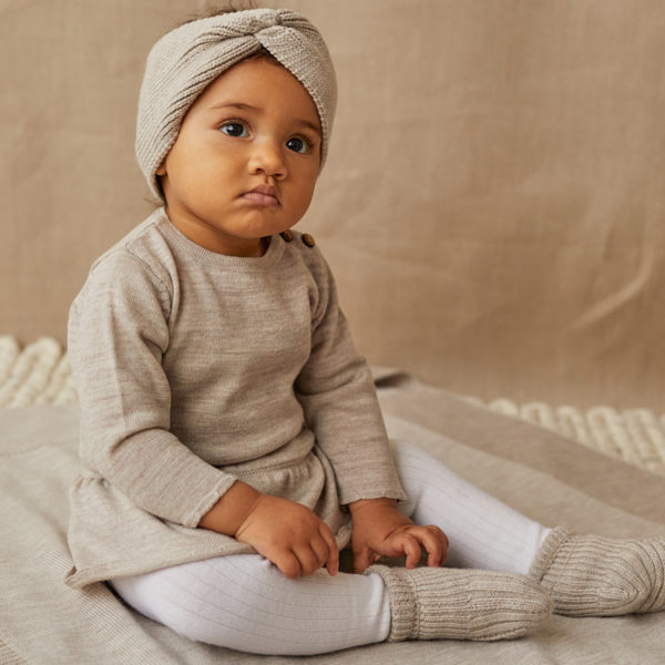 Baby Natur romperkjole_lys beige