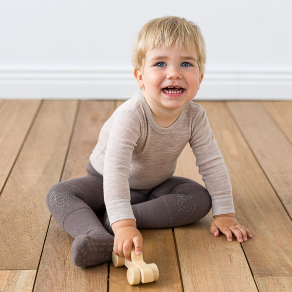 Lillelam_Strømpebukse antiskli_brun